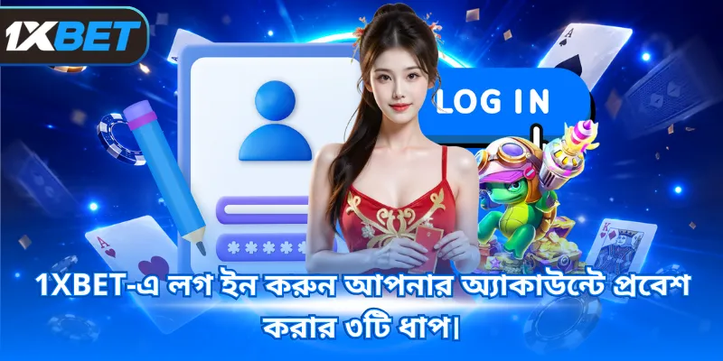 1XBET-এ লগ ইন করুন আপনার অ্যাকাউন্টে প্রবেশ করার ৩টি ধাপ।