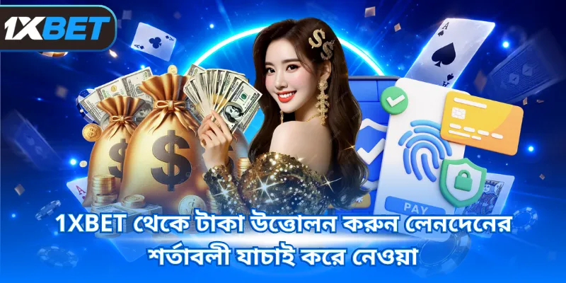 1XBET থেকে টাকা উত্তোলন করুন লেনদেনের শর্তাবলী যাচাই করে নেওয়া 